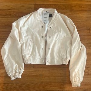 NWT white Zara bomber